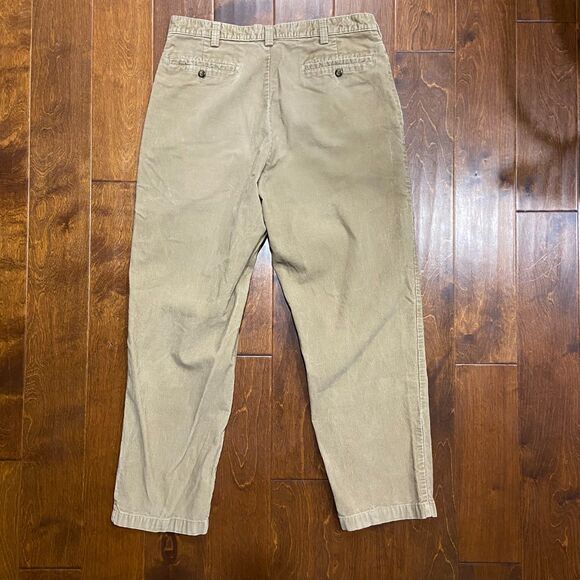 L.L. Bean Casual Straight Leg Corduroy Tan Brown Pants Cotton Men's Size 36 x 30 - Picture 4 of 8